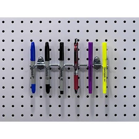 Triton Products 8-1/8 In. W Stainless Steel Multi-Prong Tool/Wrench Holder for 1/8 In. and 1/4 In. Pegboard 1 Pack 86660